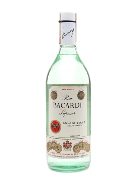 Bacardi Superior Rum Bottled 1970s - Spain 100cl / 40%