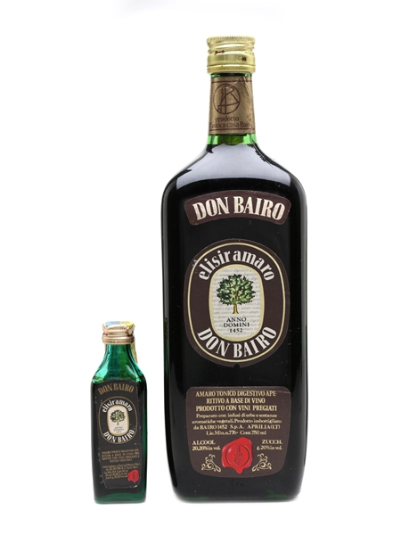 Don Bairo Elisir Amaro Bottled 1970s 75cl & 3cl / 20.95%