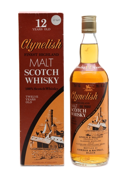 Clynelish 12 Year Old Bottled 1970s - Gordon & MacPhail 75.7cl / 57.1%