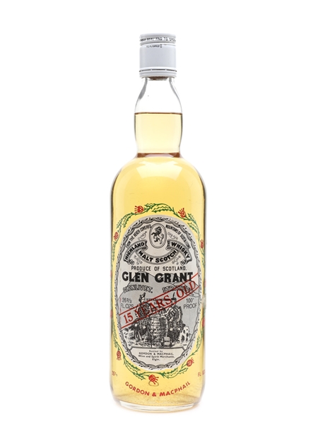 Glen Grant 15 Year Old 100 Proof Bottled 1960s - Gordon & MacPhail 75.7cl / 57%