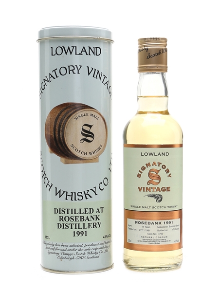 Rosebank 1991 14 Year Old Bottled 2006 - Signatory Vintage 35cl / 43%