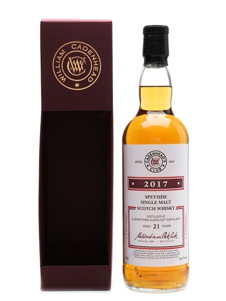 Glenrothes Glenlivet 1996 21 Year Old Bottled 2017 - Cadenhead's 70cl / 54.7%