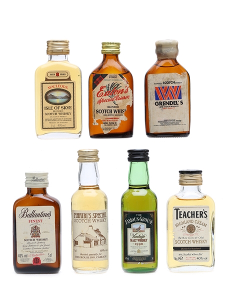 7 x Blended Scotch Whisky Miniature 