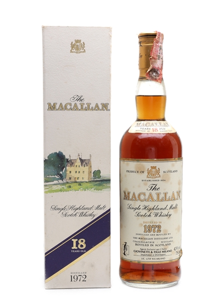 Macallan 1972 18 Year Old - Giovinetti 75cl / 43%