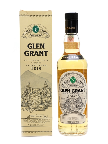 Glen Grant 5 Year Old Bottled 1990s 70cl / 40%