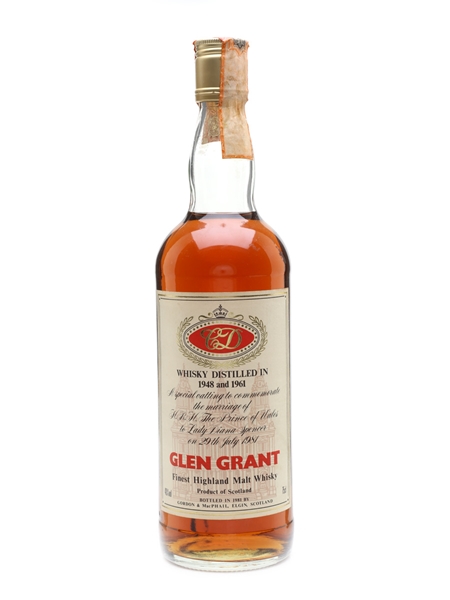 Glen Grant 1948 & 1961 Royal Wedding Bottled 1981 - Gordon & MacPhail 75cl / 40%