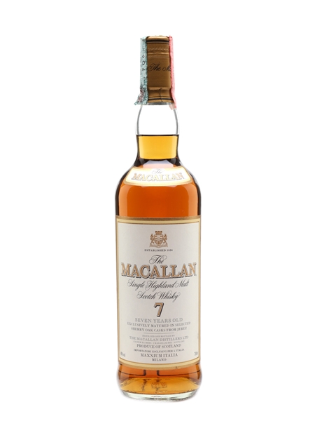 Macallan 7 Year Old Bottled 1990s - Maxxium Italia 70cl / 40%