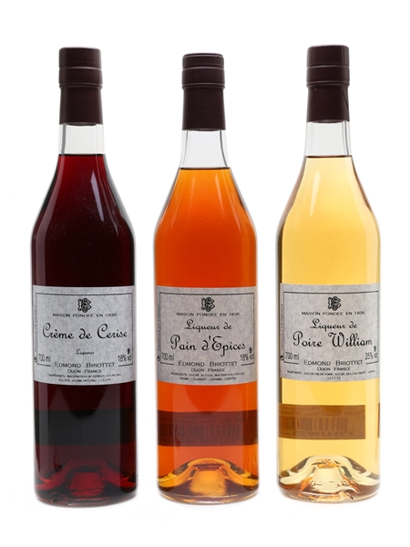 Briottet Liqueurs Poire William, Creme de Cerise & Gingerbread 3 x 70cl