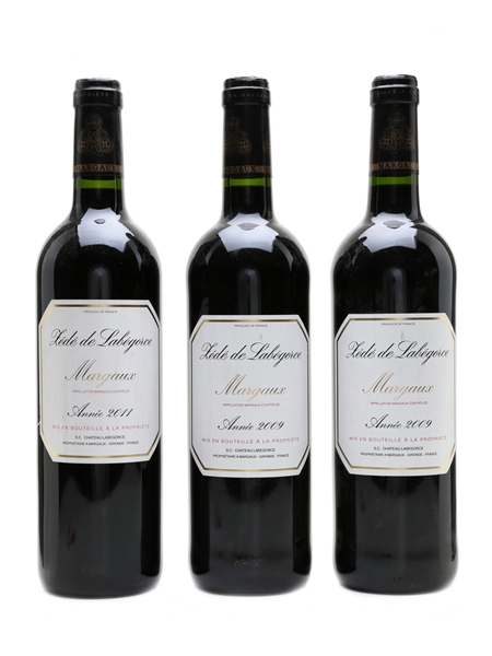 Zede de Labegorce 2009 & 2011 Margaux 3 x 75cl