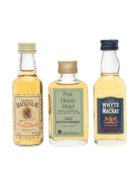 Mackinlay, Whyte & Mackay, Post House Hotel  3 x 5cl / 40%