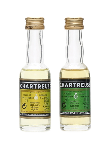 Chartreuse Green & Yellow Liqueurs  2 x 3cl