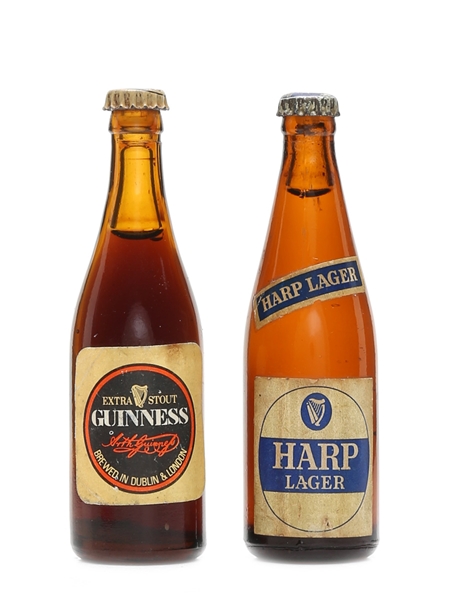 Guinness & Harp Lager Tiny Bottles 2 x 1cl - 2cl