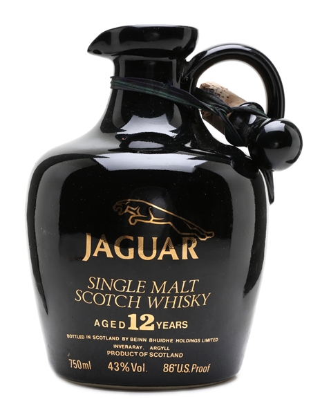 Jaguar 12 Year Old Single Malt Bottled 1980s - Ceramic Decanter 75cl / 43%