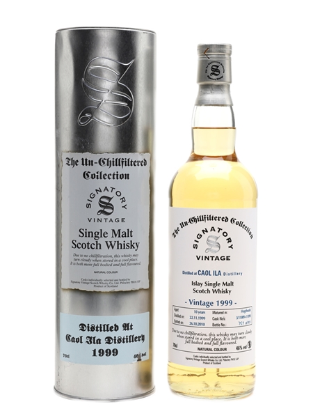 Caol Ila 1999 10 Year Old Bottled 2010 - Signatory Vintage 70cl / 46%