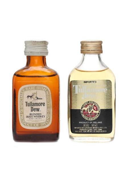 Tullamore Dew Bottled 1970s 2 x 4.7cl