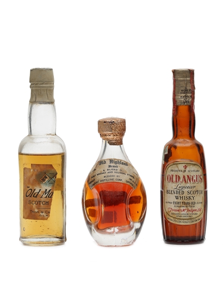 3 x Blended Scotch Whisky Miniature 