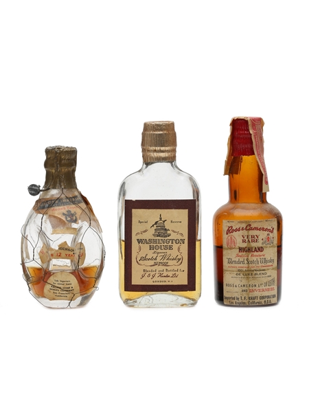 3 x Blended Scotch Whisky Miniature 