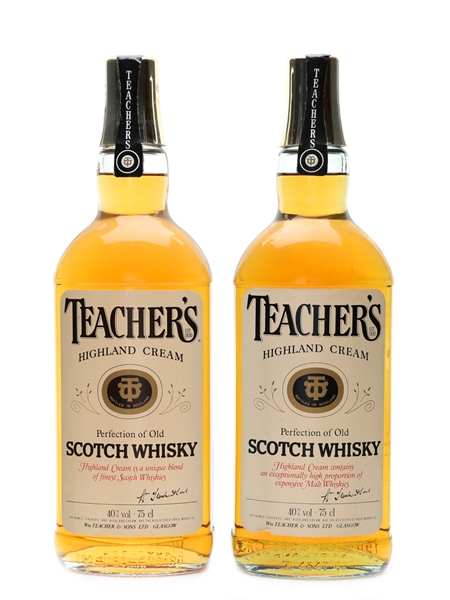 Teacher's Highland Cream Bottled 1980s 2 x 75cl / 40%