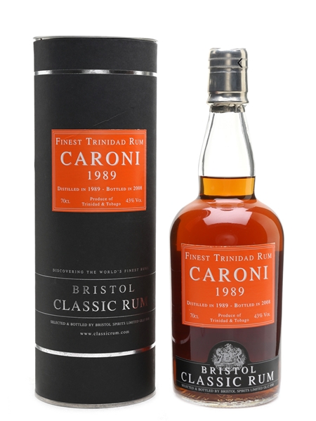 Caroni 1989 Finest Trinidad Rum Bottled 2008 - Bristol Spirits 70cl / 43%