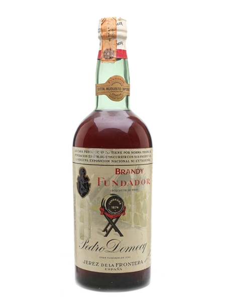 Pedro Domecq Fundador Brandy Bottled 1960s - Augusto Sposetti 200cl / 40%