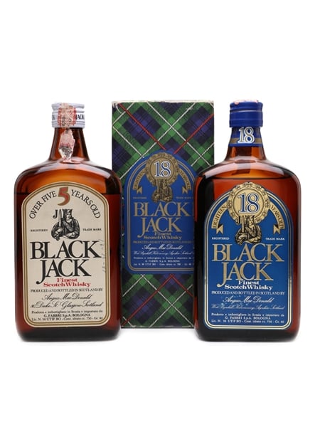 Black Jack 5 & 18 Year Old Bottled 1970s-1980s - Angus MacDonald 2 x 75cl / 40%