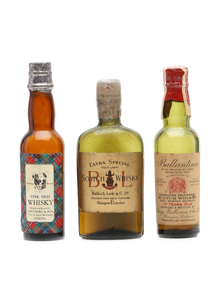 3 x Blended Scotch Whisky Miniature 