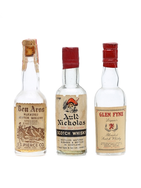 3 x Blended Scotch Whisky Miniature 