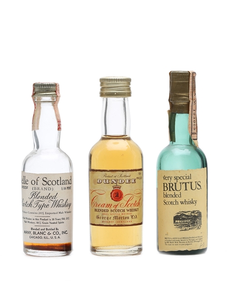 3 x Blended Scotch Whisky Miniature 