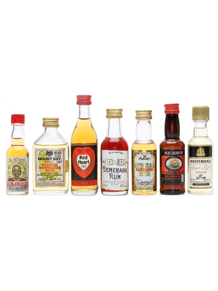 7 x Assorted Rum Miniatures 