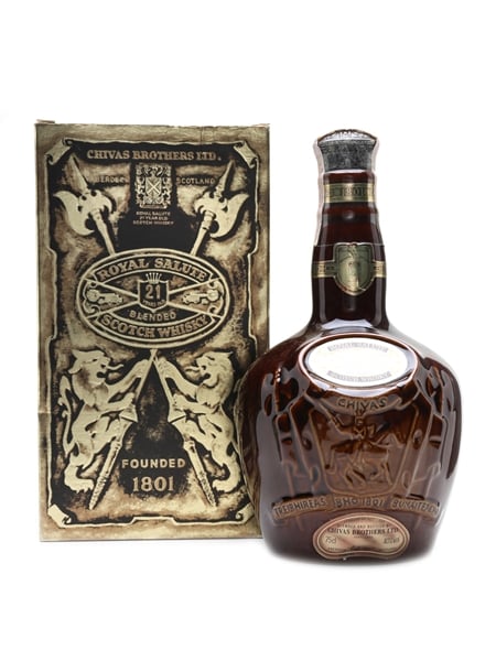 Royal Salute 21 Year Old Brown Wade Ceramic Decanter 75cl / 40%