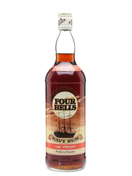 Four Bells 100 Proof Navy Rum Bottled 1990s - Whyte & Mackay 100cl / 57%