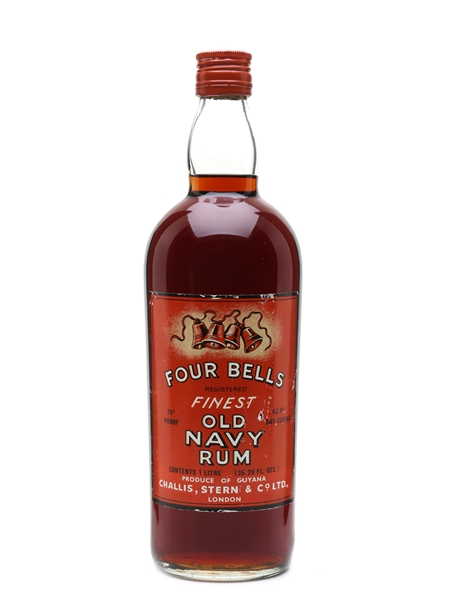 Four Bells Navy Rum Bottled 1970s - Challis Stern & Co. 100cl / 42.9%