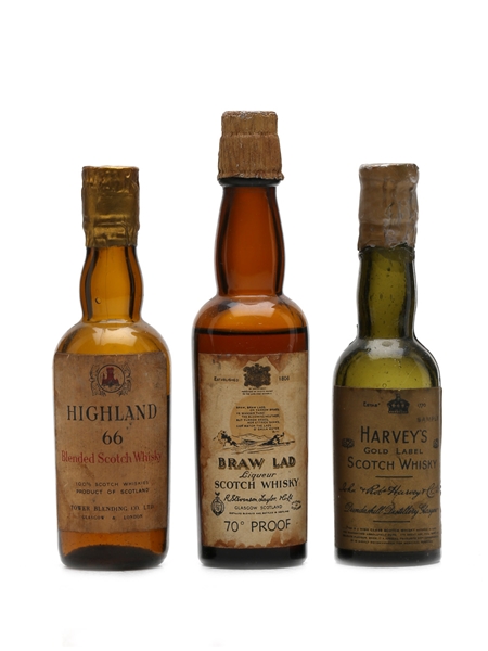 3 x Blended Scotch Whisky Miniature 