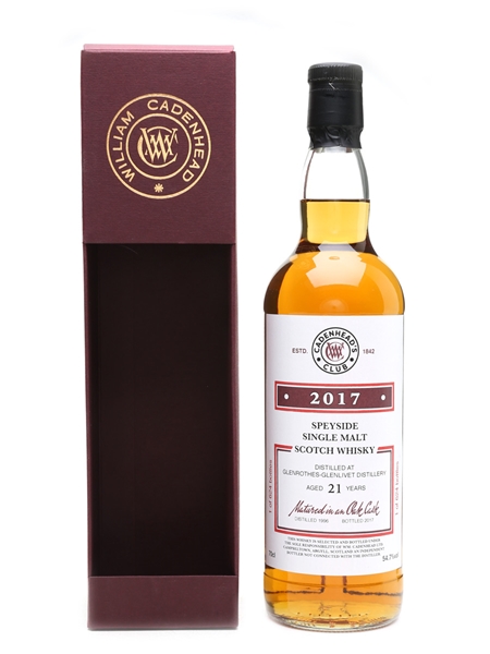 Glenrothes Glenlivet 1996 21 Year Old Bottled 2017 - Cadenhead's 70cl / 54.7%