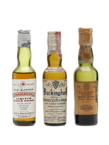 3 x Blended Scotch Whisky Miniature 