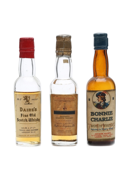 3 x Blended Scotch Whisky Miniature 