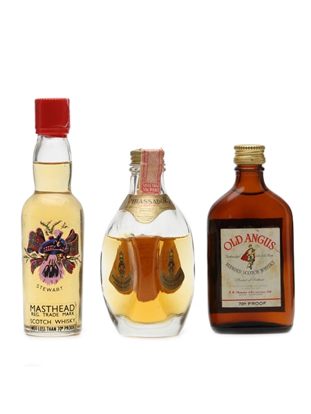 3 x Blended Scotch Whisky Miniature 