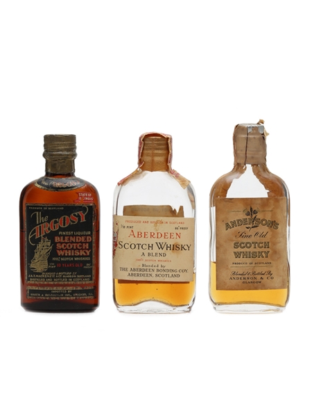 3 x Blended Scotch Whisky Miniature 