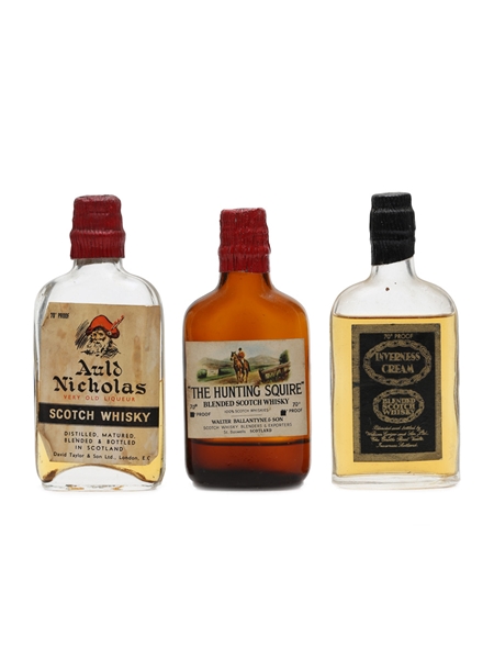 3 x Blended Scotch Whisky Miniature 