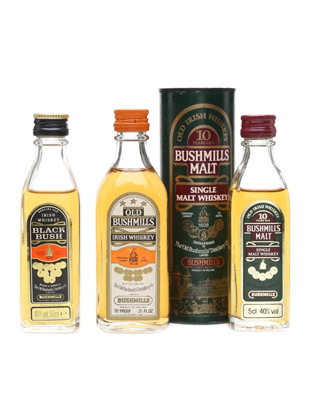 Bushmills Bottled 1970s-1990s 7.1cl & 2 x 5cl / 40%