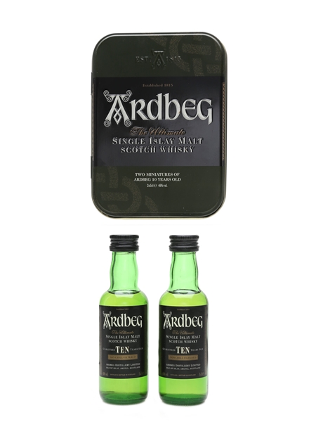 Ardbeg 10 Year Old Gift Tin 2 x 5cl / 46%