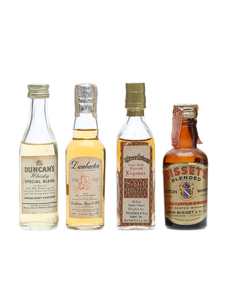 4 x Scotch Whisky Inc. Dumbarton Miniature