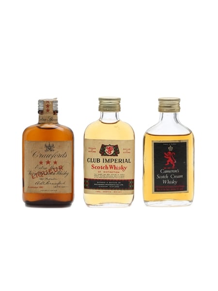 3 x Blended Scotch Whisky Miniature 