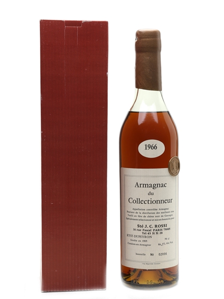 Dupeyron 1966 Armagnac Bottled for J C Rossi, Paris 70cl / 44.7%