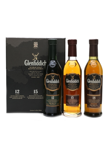 Glenfiddich Set 12, 15 & 18 Year Old 3 x 20cl / 40%