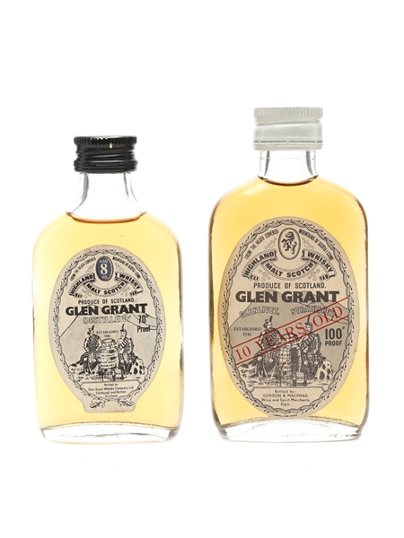 Glen Grant 8 & 10 Year Old Bottled 1970s 2 x 5cl