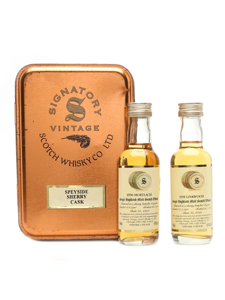 Mortlach 1990 & Linkwood 1991 Set Signatory 2 x 5cl / 43%