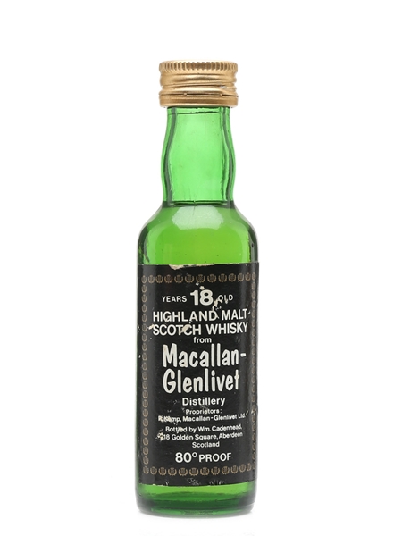 Macallan Glenlivet 18 Year Old Bottled 1970s - Cadenhead's 5cl / 46%