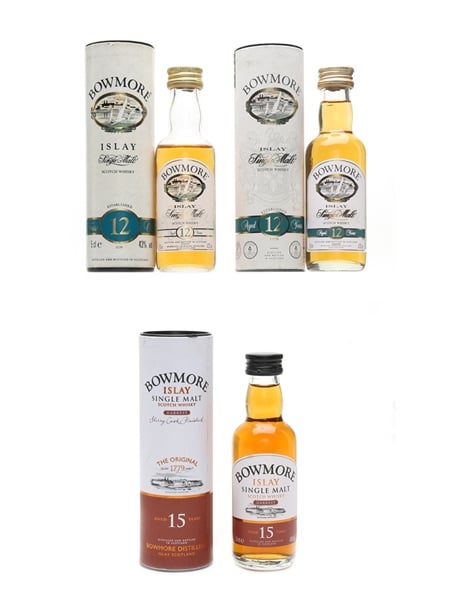 Bowmore 12 & 15 Year Old  3 x 5cl / 43%