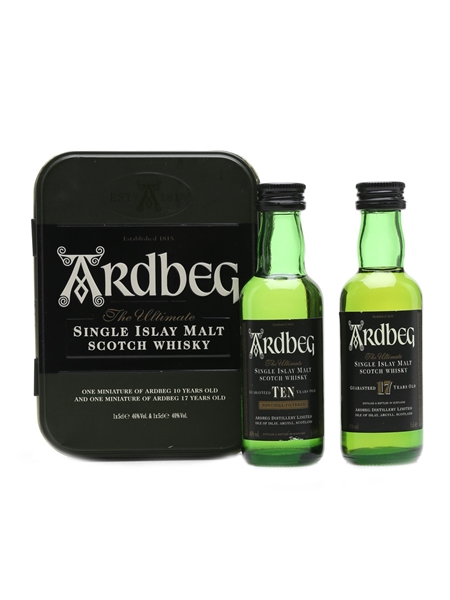 Ardbeg 10 & 17 Year Old Miniature Presentation Tin 43%